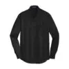 Port Authority SuperPro Twill Shirt, Black, front view