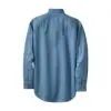 Port & Co Long Sleeve Value Denim Shirt, Faded Blue, back view