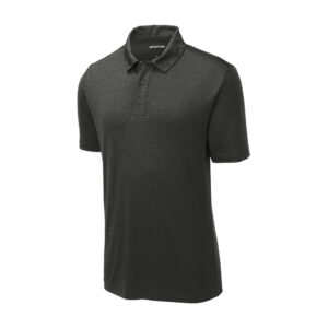 Sport-Tek Endeavor Polo, Black Heather, front view