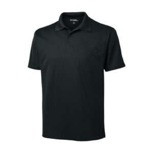 Sport-Tek Micropique Sport-Wick Pocket Polo, Black, front view