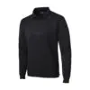Sport-Tek Long Sleeve Micropique Sport-Wick Polo, Black, front view