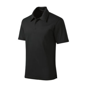Sport-Tek PosiCharge Active Textured Polo, Black, front view