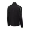 Sport-Tek Sport-Wick Stretch 1/4-Zip Colorblock Pullover, Black/ Charcoal Grey, back view