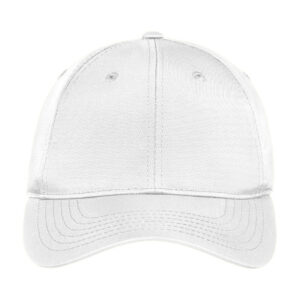 Sport-Tek Dry Zone Nylon Cap, White, front view