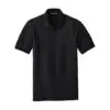 Port Authority Tall Core Classic Pique Polo, Deep Black, front view