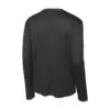 Sport-Tek Tall Long Sleeve PosiCharge Competitor Tee, Black, back view