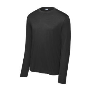 Sport-Tek Tall Long Sleeve PosiCharge Competitor Tee, Black, front view