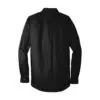 Port Authority Long Sleeve Carefree Poplin Shirt, Deep Black, back view