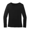 Wink Women's Long Sleeve Layer Tee, Black, front view