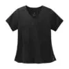 Wink Women's Premiere Flex Mock Wrap Top, Black, front view