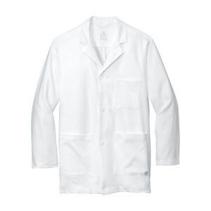 Wink Men's Consultation Lab Coat, White, front view