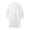 Wink Men's Long Lab Coat, White, back view