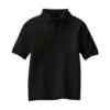 Port Authority Youth Silk Touch Polo, Black, front view