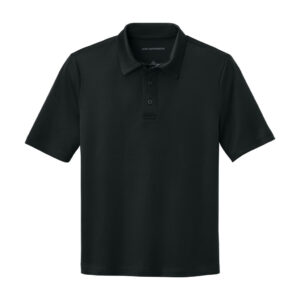 Port Authority Youth Silk Touch Performance Polo, Black, front view