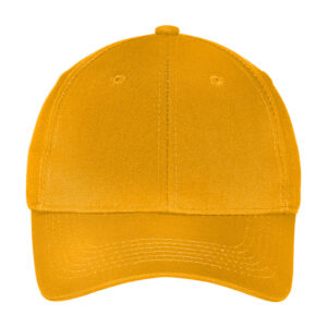 Port Authority Youth Six-Panel Twill Cap, Athletic Gold, front view