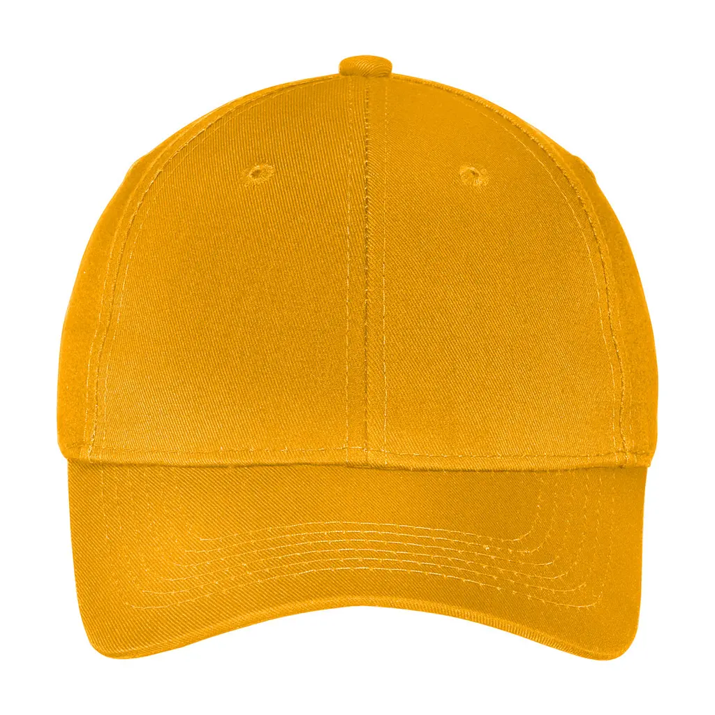 Port Authority Youth Six-Panel Twill Cap, Athletic Gold, front view