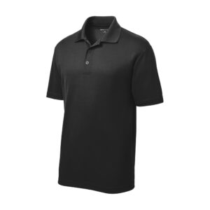 Sport-Tek Youth PosiCharge RacerMesh Polo, Black, front view